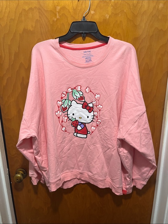 Vera Bradley Sweaters - Vera Bradley Pink Hello Kitty Strawberry Graphic Sweatshirt